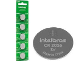 (P) BATERIA DE LITIO 3V BOTAO - CR 2016 C/5 PCAS 4860000 - INTELBRAS