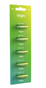 BATERIA ELGIN ALCALINA A23 CARTELA COM 5 PECAS
