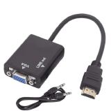 CONVERSOR HDMI MACHO X VGA FÊMEA C/ ÁUDIO