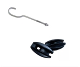 KIT ISOLADOR CASTANHA COM GANCHO E PORCA C/ 12 PCS - CONFISEG