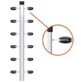 HASTE DE CANTO INDUSTRIAL COM GANCHO E CASTANHA