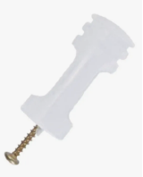 ISOLADOR PARA HASTE DE CERCA ELETRICA BRANCO SEM PORCA