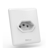 PLACA TOMADA SIMPLES EMB. 2P+T BRANCA P/ SISTEMA X 20A 329-EN - ENERBRAS