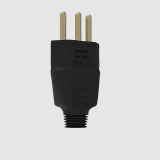 PLUGUE MACHO 2P 10A  - PRETO  180 - ENERBRAS